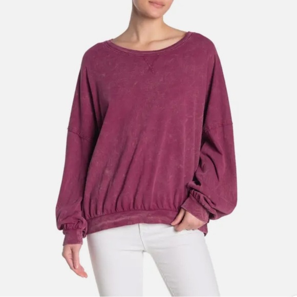Free People We The Free 213 Pullover Tee Sweet Myrtle Size Small - Picture 1 of 11